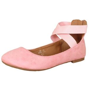 Pink Suede Ballet Flats